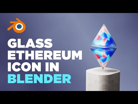 How to Glass Ethereum icon in Blender
