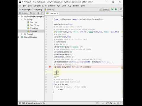 Python How to part 6 sorting defaultdict addressing for loop