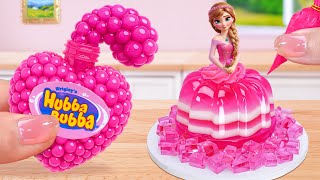 Pink Princess Cake and Honey Jelly 💗Beautiful Miniature Princess Jelly Cake Decorating Tutorials💗