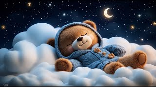 Relaxing Piano Sleep Music | Cute Teddy Bear Sleeping Under Moonlit Sky