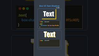 Check out the text VS box shadows in CSS✨️ #coding #shorts #css