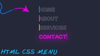 MENU HOVER GLOW WITH HTML CSS |DO YOU KNOW THIS DESIGN?@pinkweb0