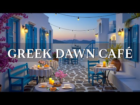 Greek Island Café Jazz at Dawn 🌅 | Relaxing Jazz & Bossa Nova Music for a Peaceful Morning ☕