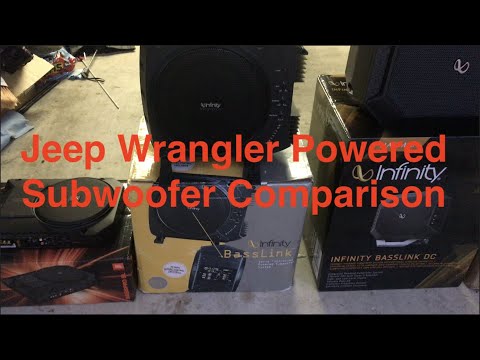 Jeep Wrangler Subwoofer Comparison - 4k - Infinity vs Rockerford Fosgate vs Kicker - 8" v 10" v 12"