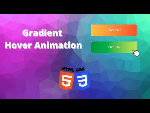 How to create an Animated Gradient Buttons on Hover | HTML & CSS