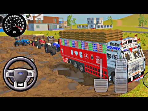 Drive 2 tractor and truck to pull sonalika tractor   #tractor  #jcb  #kidsofficialgamer