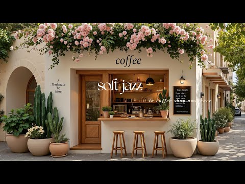 Cozy Spring Jazz Coffee Shop for Calm | Soft Jazz Music with Nature Therapy for Stress Relief