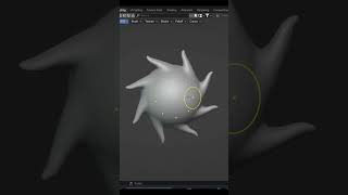 Snake Hook Sculpting in blender short #3dmodel #3dmodelingsoftware #youtubeshorts #blender3dmodeling