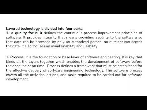 A layered technology in Software Engineering || Easy Explaination layered technology