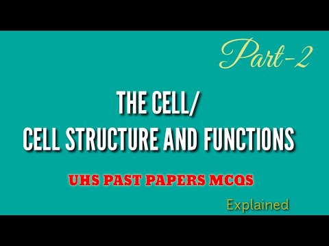 MDCAT Biology unit 3 | UHS Entry test | MDCAT 2023 | Biology 1st year | The Cell | MDCAT past papers