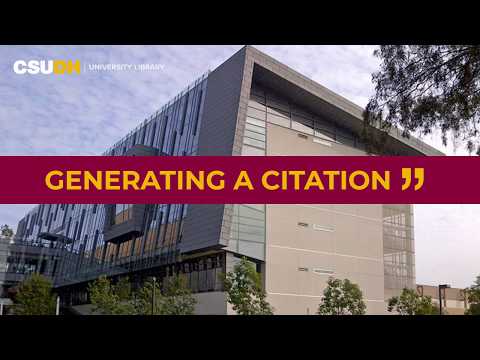 Generating a Citation
