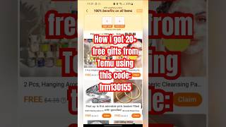 How i got 20+ free gifts from Temu using this code: frm130155 #temu #freegifts #savemoney
