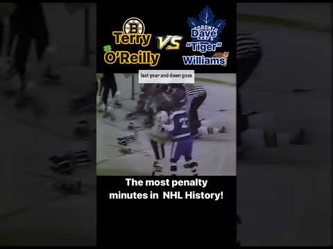 The most penalty minutes in NHL history #takedowntuesday  #oldtimehockey #nhlhistory