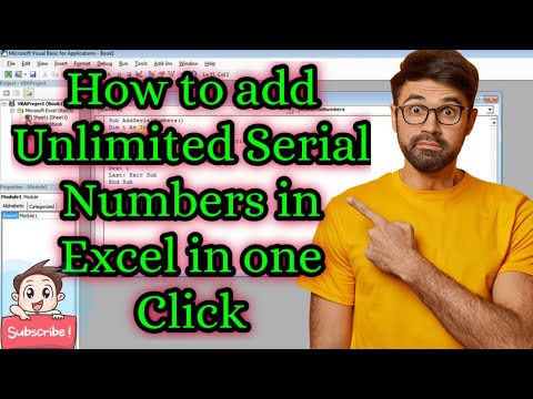Add Unlimited Serial Numbers in Excel Through VBA || VBA से एक्सेल में सीरियल नंबर कैसे एंटर करें