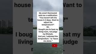 Smart Thermostat Judging Me 😂 #funny #smarttech #relatable