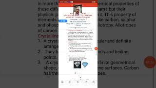 std:9,C, Subject teacher: Deore DB, Subject: Science 1, Lesson:13, Carbon:An important element