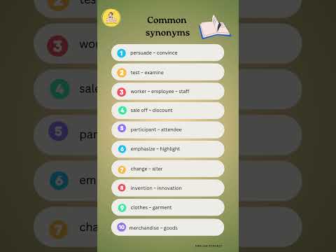 Common synonyms #englishpodcast #english #synonyms #vocabulary