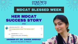MDCAT Physics Preparation In The Best Way | Dr. Zahra's MDCAT Journey | DynaMite MDCAT