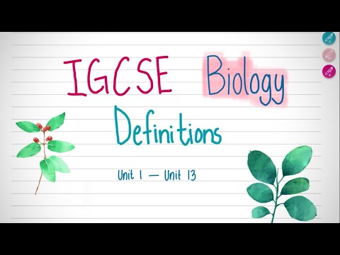 Top IGCSE Biology Definitions You Must Know (Chapters 1-13) | Exam Revision Guide 2025