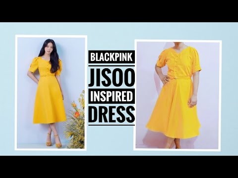 BlackPink Jisoo Inspired Yellow Dress//Tutorial Video//From @SimpleFashionOfficial