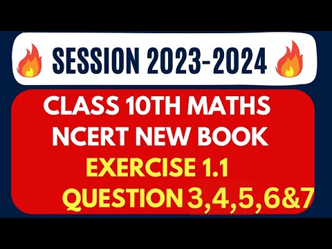 Class10 |Chapter 1 Real Numbers  Ex-1.1 Q-3,4,5,6,7 | New NCERT | New syllabus 2023-24 #realnumbers