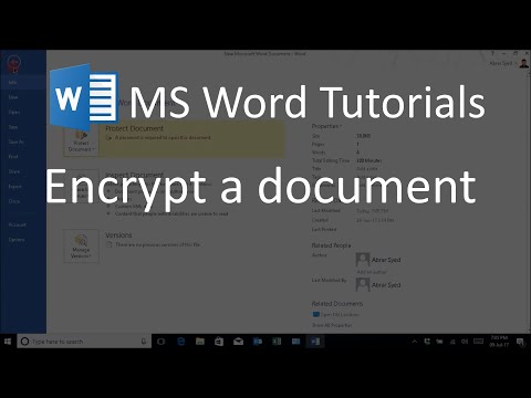 How to password protect and restrict editing in word document