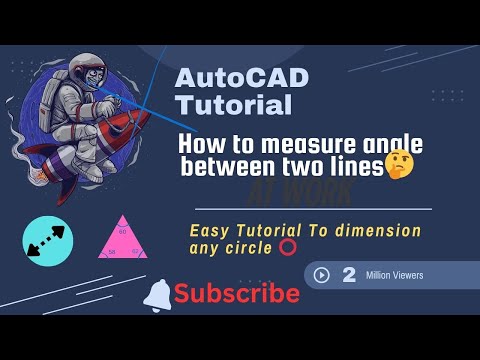 How to measure radius and diameter of circle⭕ in AutoCAD || how to measure angle b/w two lines 🤔#cad