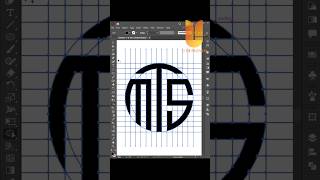 Professional MTS monogram logo design | Adobe illustrator grid tutorial #shorts #logo #viral