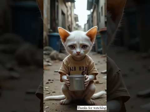 একটি অসহায় বিড়ালের আত্মকাহিনী || ক্ষুধার্ত বিড়ালের গল্প || #shortsfeed #shortsviral #ভাইরালশর্টস #ai