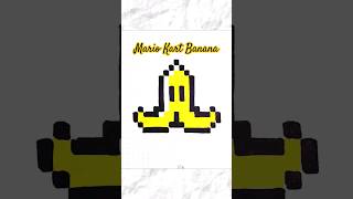 DRAWING A MARIO KART BANANA! 🍌- Hand Drawn Pixel Art #banana #mariokart #pixelart
