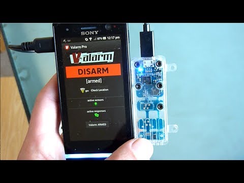 Tools.Valarm.net Monitoring - Sony Xperia U ST25 USB OTG + Charging Y Cable w Air & Water IoT Sensor