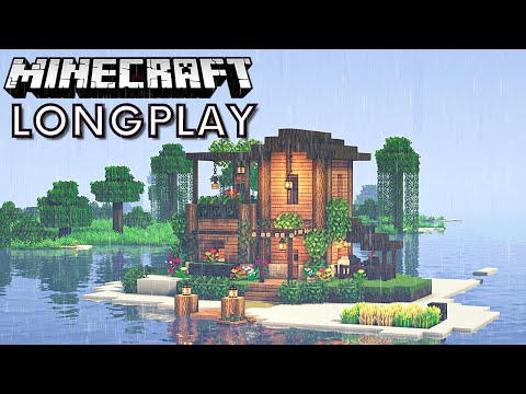 Cozy Island House Longplay | Minecraft Peaceful Rainy Longplay (No Commentary)