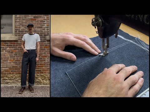 Sewing a Pair of Vintage Inspired Denim Fatigue  Style Pants