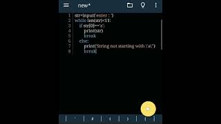 A code in python to print string if length less than 11 and starts with 'a'