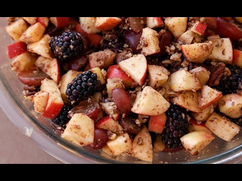 Fall Apple Cinnamon fruit salad, perfect for Thanksgiving