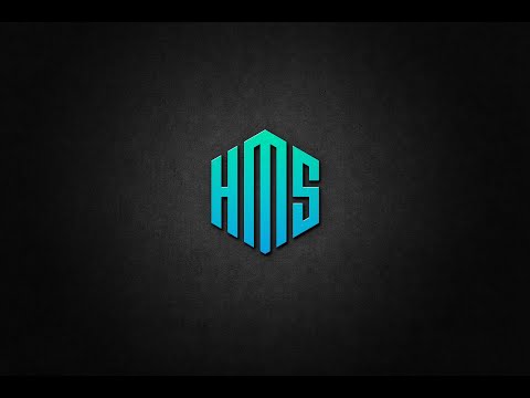 Grid Logo I Polygon Shape I HMS Initial Letter logo I Full Process  with Grid I Graphic Flow