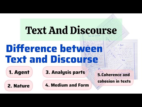 Text and Discourse | What is Text | What is Discourse | Difference between Text and Discourse