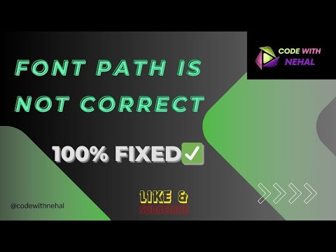 Fixing The Font Path Is Not Correct CSS Error