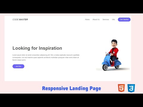 Create Responsive Landing Page With only HMTL & CSS