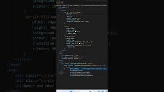 Create Custom Cursor Animation Using JavaScript and CSS #coding #shorts