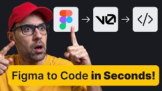 Figma to React Code in Seconds : Convert Designs to Code with AI & V0!