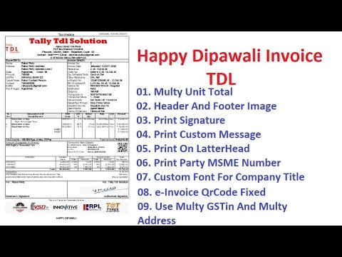 Happy Dipawali Invoice Free TDL