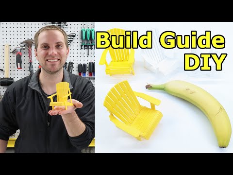 Tiny Adirondack chair build guide! (3D print & glue, or card-stock, or foam core board, or styrene)