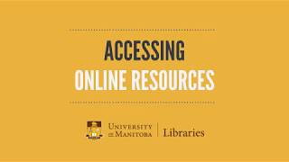 Accessing Online Resources