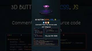 3d holo button using html css js #html #htmltutorial #htmlforbeginners #htmlcourse #webdevelopment