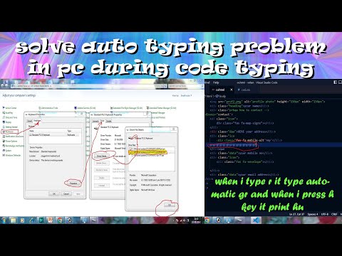 Solve auto typing problem in laptop during code typing