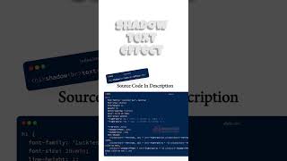 Text Shadow Effect with HTML & CSS #text-shadow-property