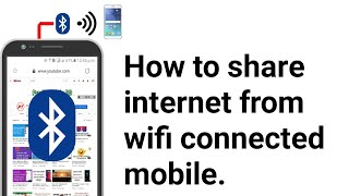 How to share internet from wifi connected mobile | Share internet via bluetooth