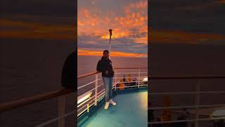 Golden sunsets. Ocean breeze. Cinematic peace 🌅🚢 #reel #shorts