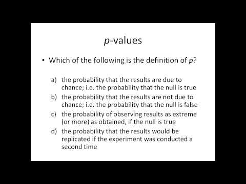 What is a p value?